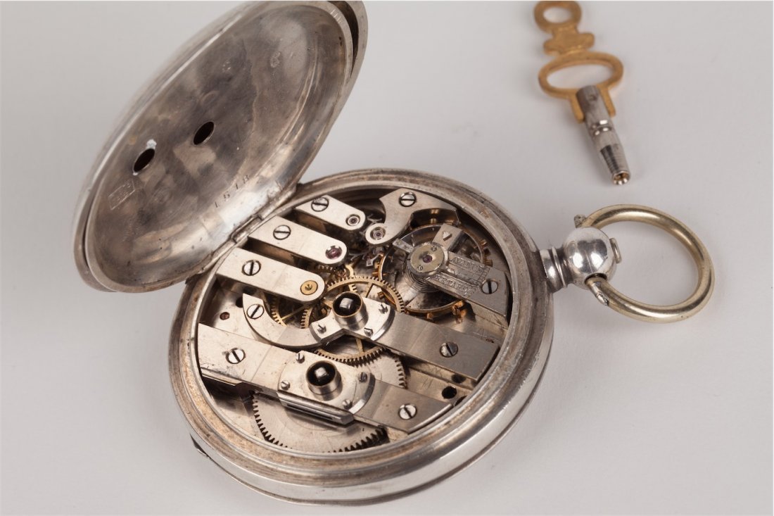 Silver pocket watch George Favre Jacot (Zenith). — image 7
