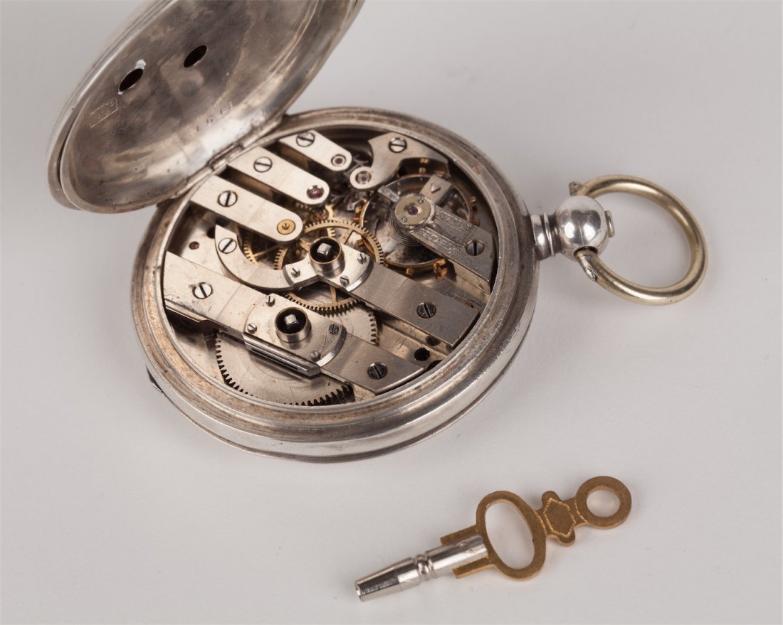 Silver pocket watch George Favre Jacot (Zenith). — image 8
