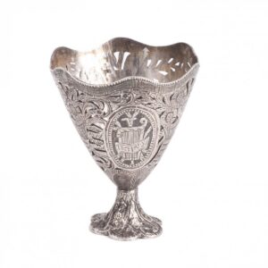 Antique filigree silver stand for egg — image 1