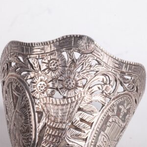 Antique filigree silver stand for egg — image 4