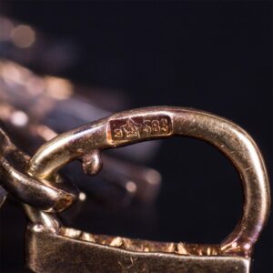 Antique Russian gold pendant with diamonds. — image 4