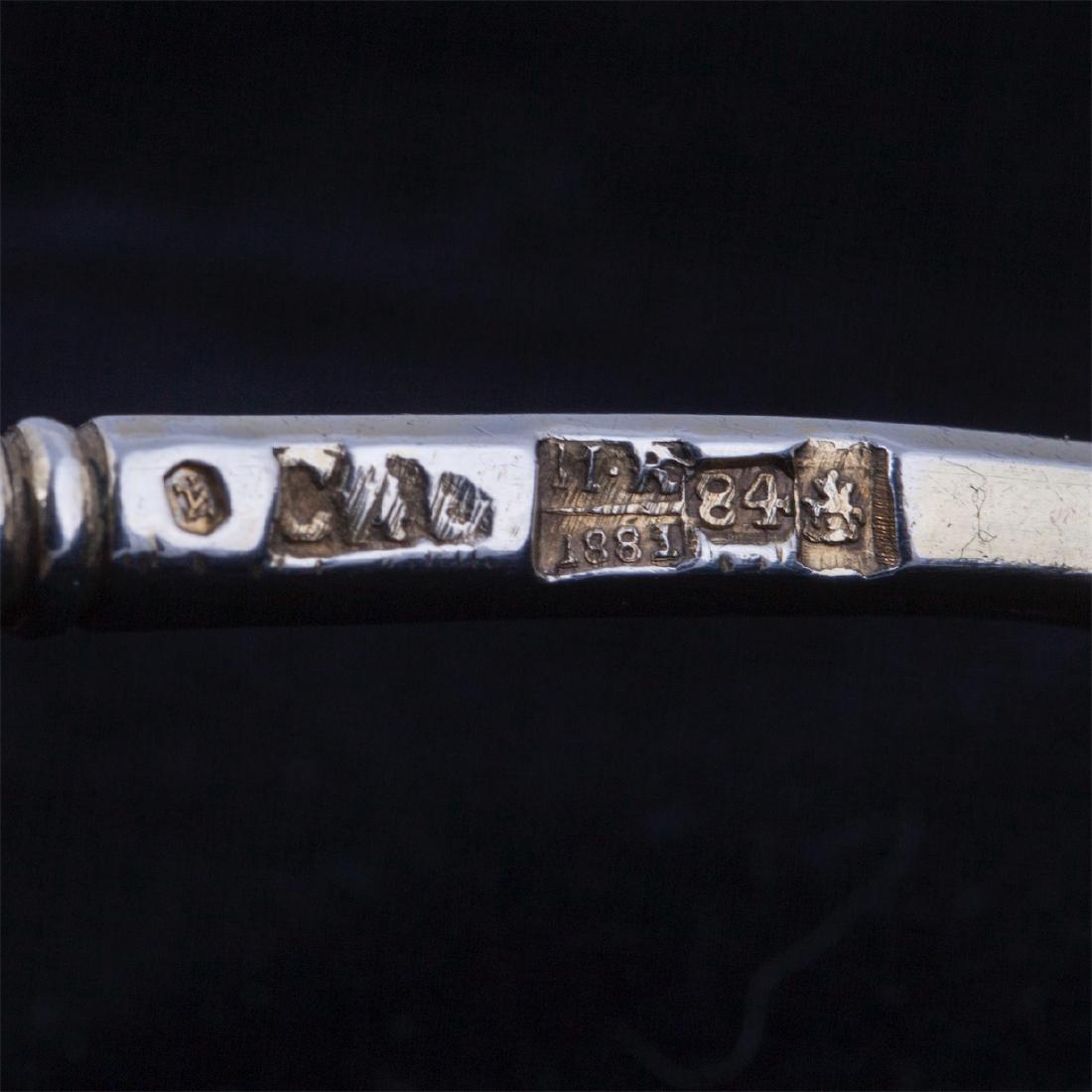 Russian silver-gilt and engraving jam spoon. Moscow, — image 4