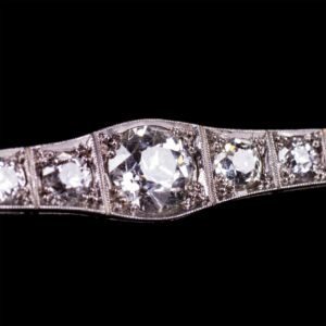 Beautiful Latvian gold and platinum diamond brooch — image 2