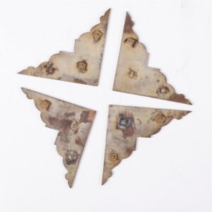 Russian brass and enamel icon riza angles — image 3