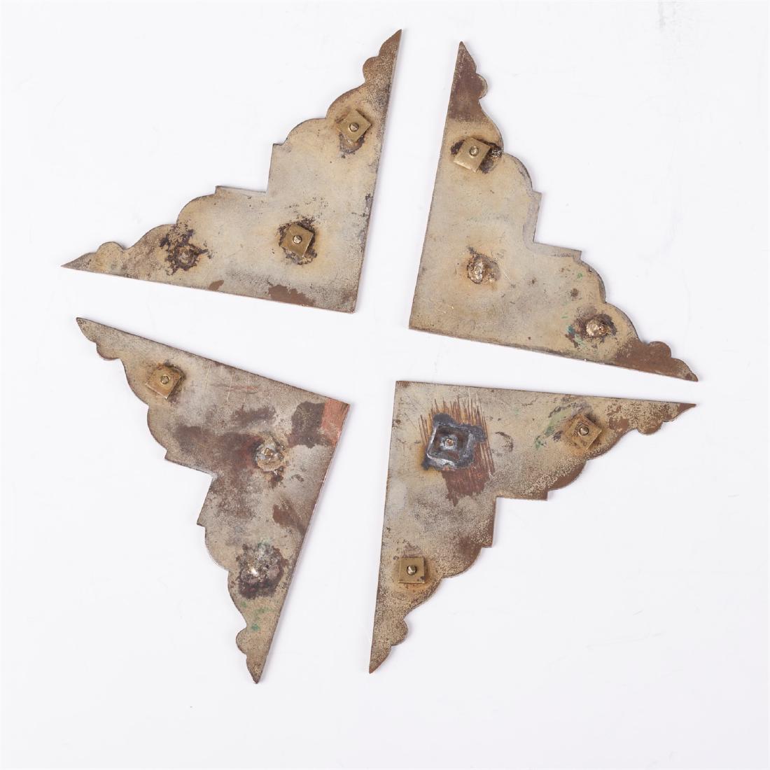 Russian brass and enamel icon riza angles — image 3