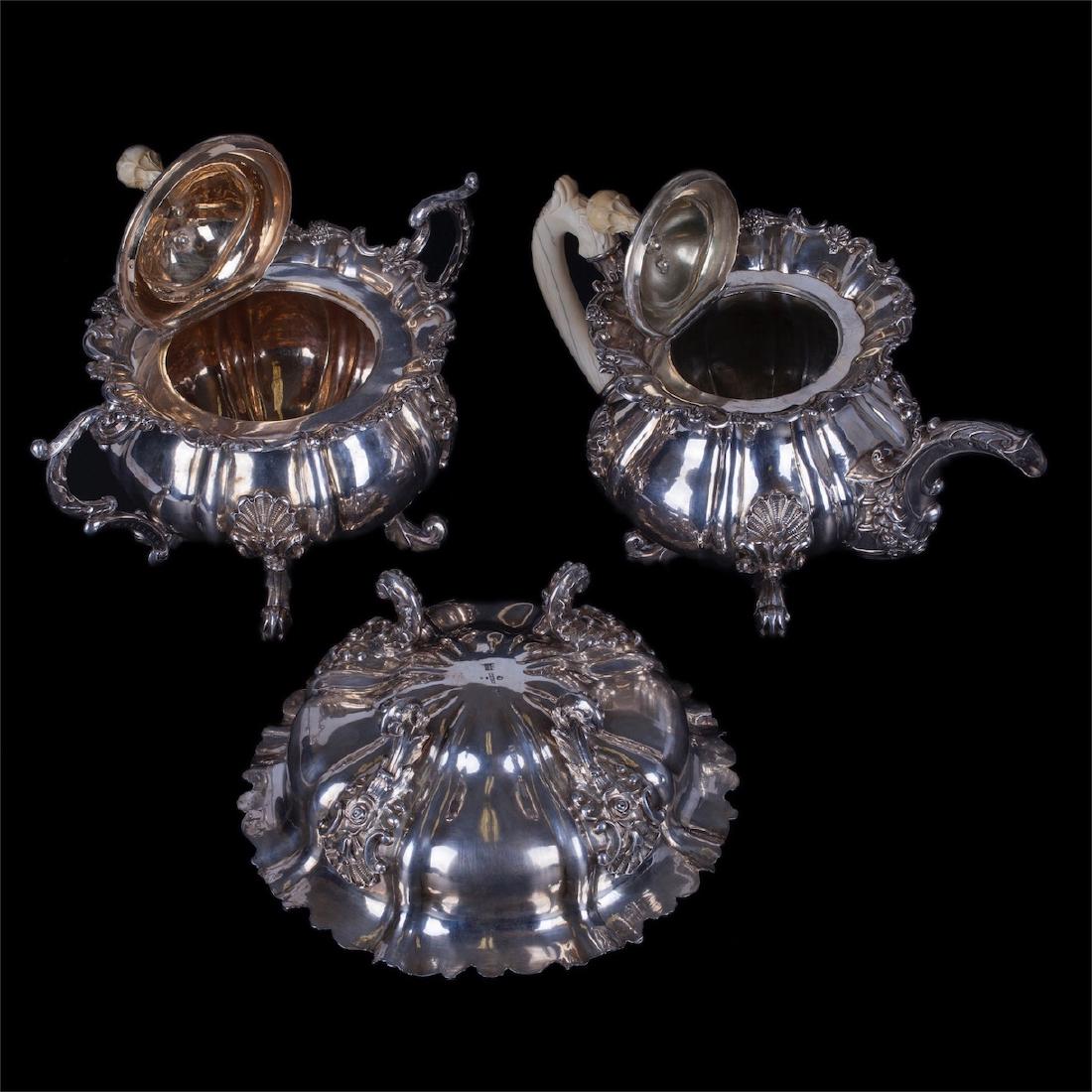 Russian silver-gilt tea service of 5 pieces — image 5