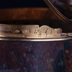 Antique French jasper box with a gold mounted — image 5