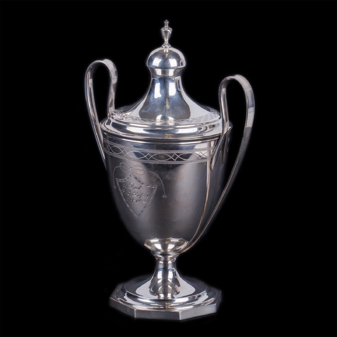 Russian silver-gilt and engraved prize goblet — image 1