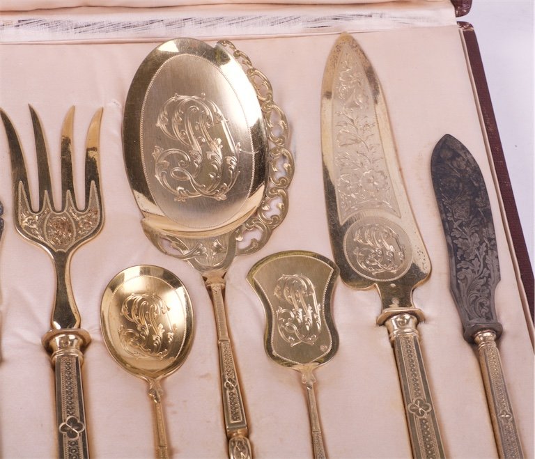 Silver serving set of 7 pieces. — image 3