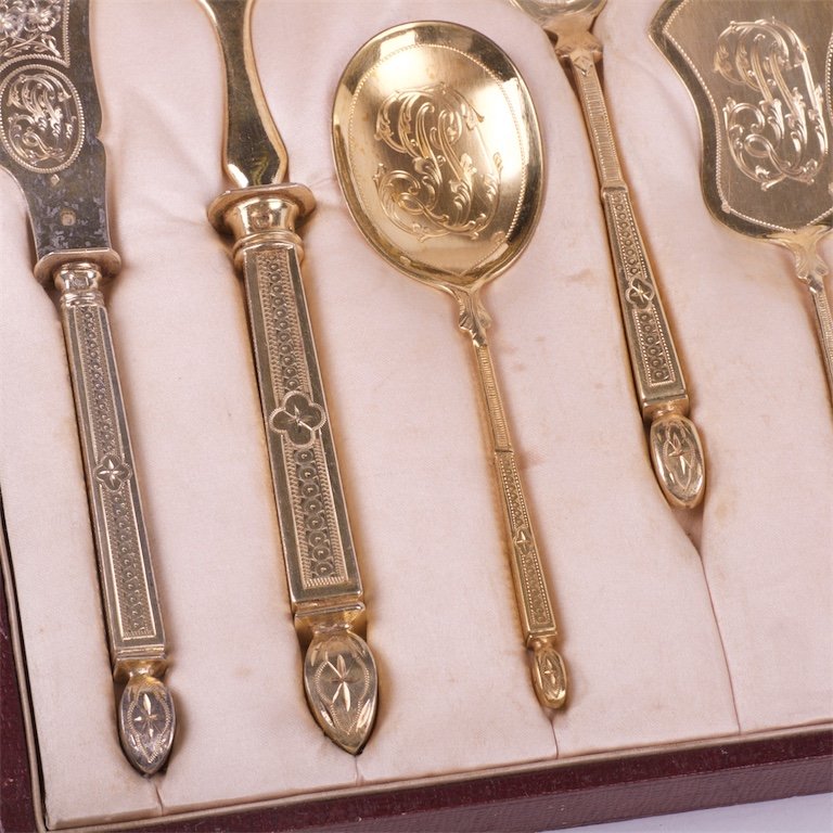 Silver serving set of 7 pieces. — image 4