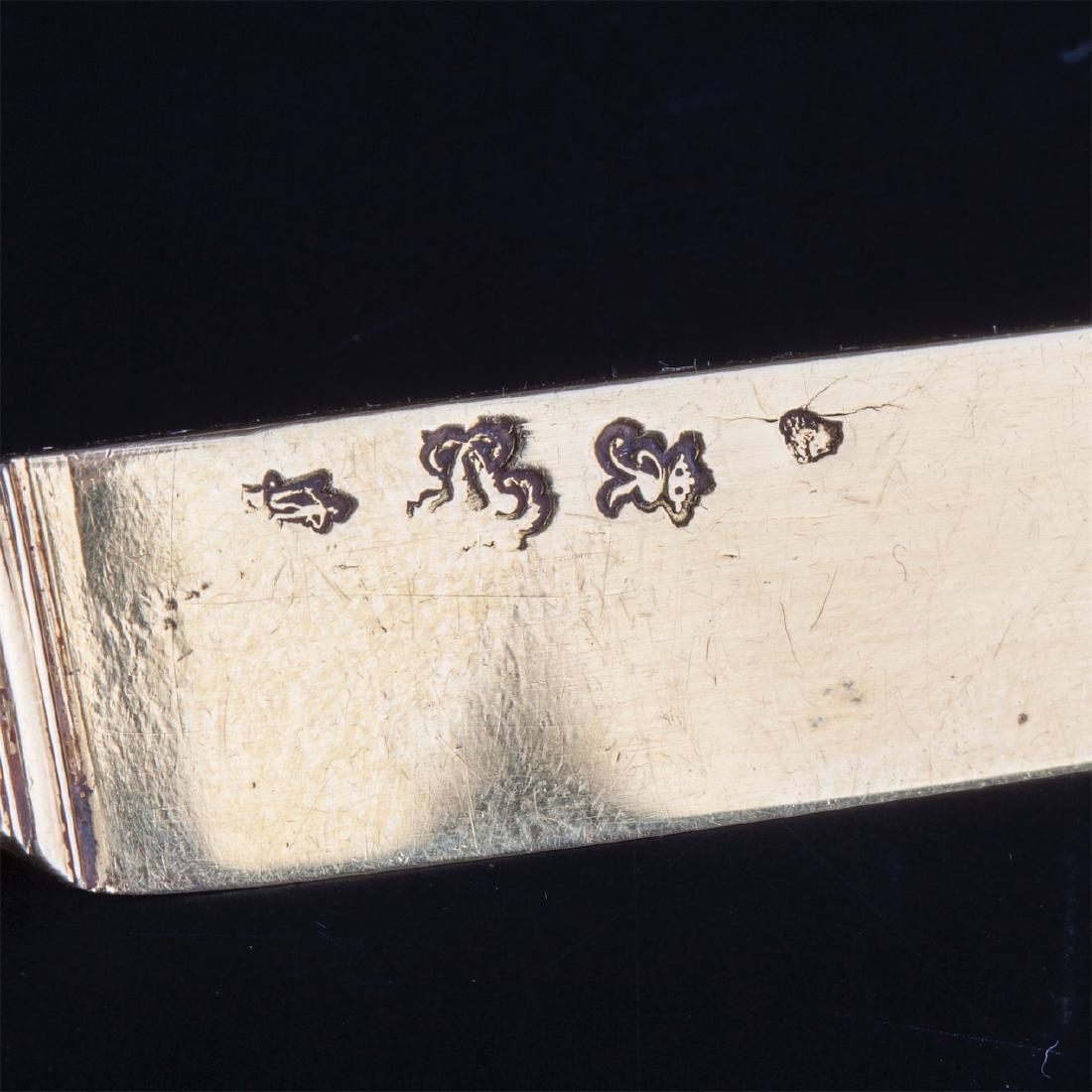 18K gold paper knife with colour enamel in a leather — image 6