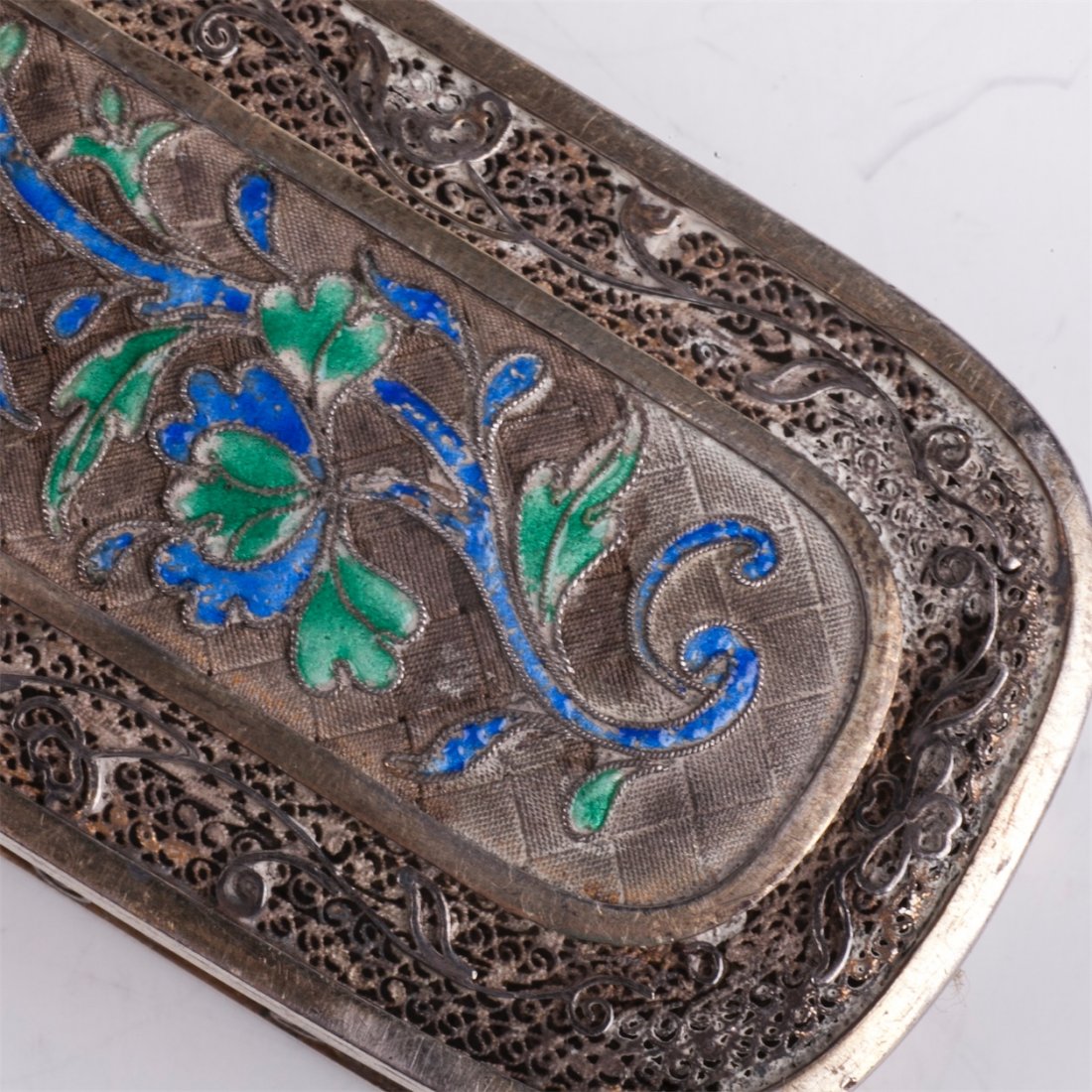 Antique silver filigree case for cigars — image 3