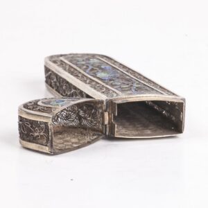 Antique silver filigree case for cigars — image 4