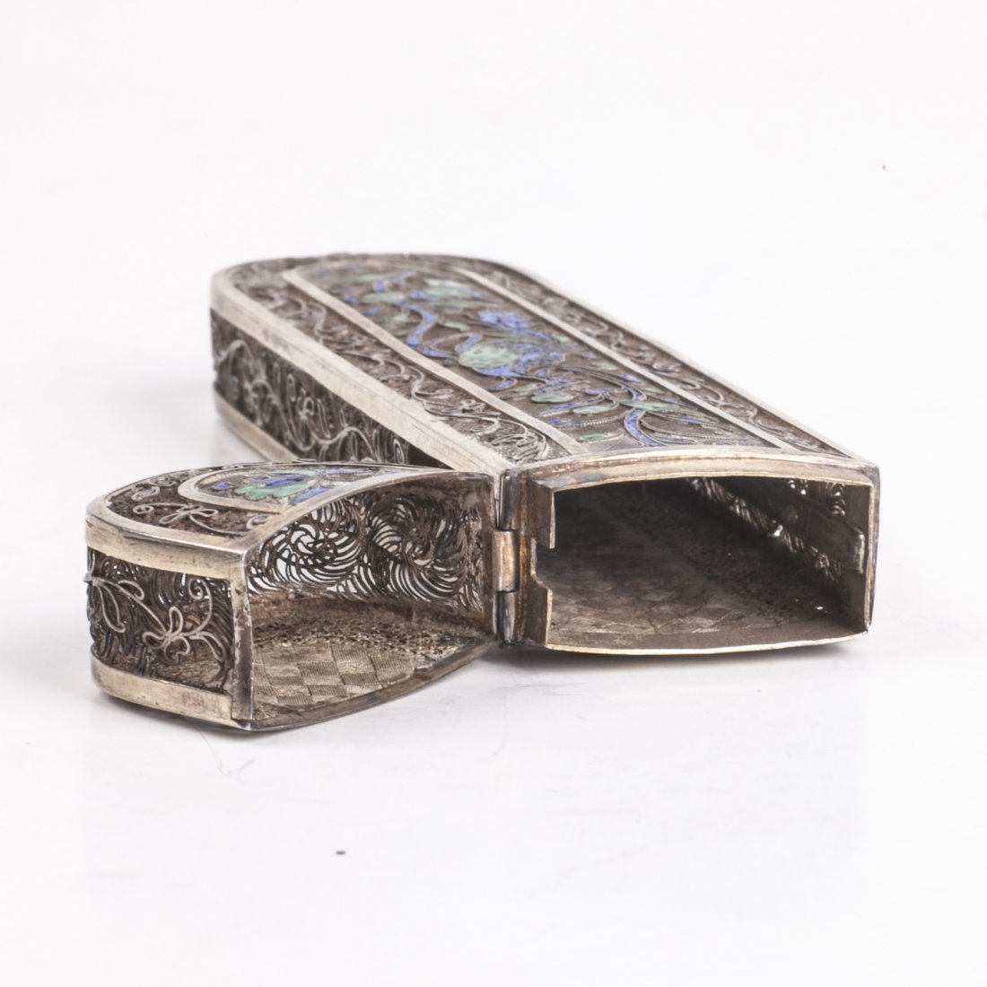 Antique silver filigree case for cigars — image 4