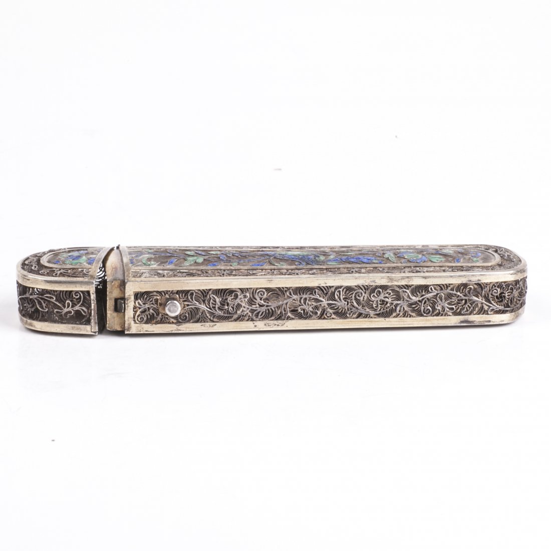 Antique silver filigree case for cigars — image 7