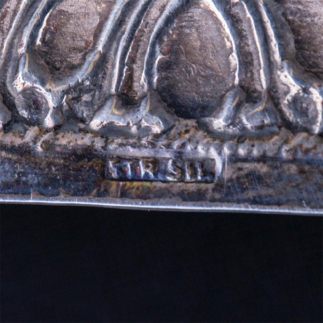 Huge antique silver tray with hands — image 5