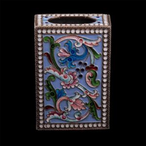 Russian silver and enamel matchbox — image 3