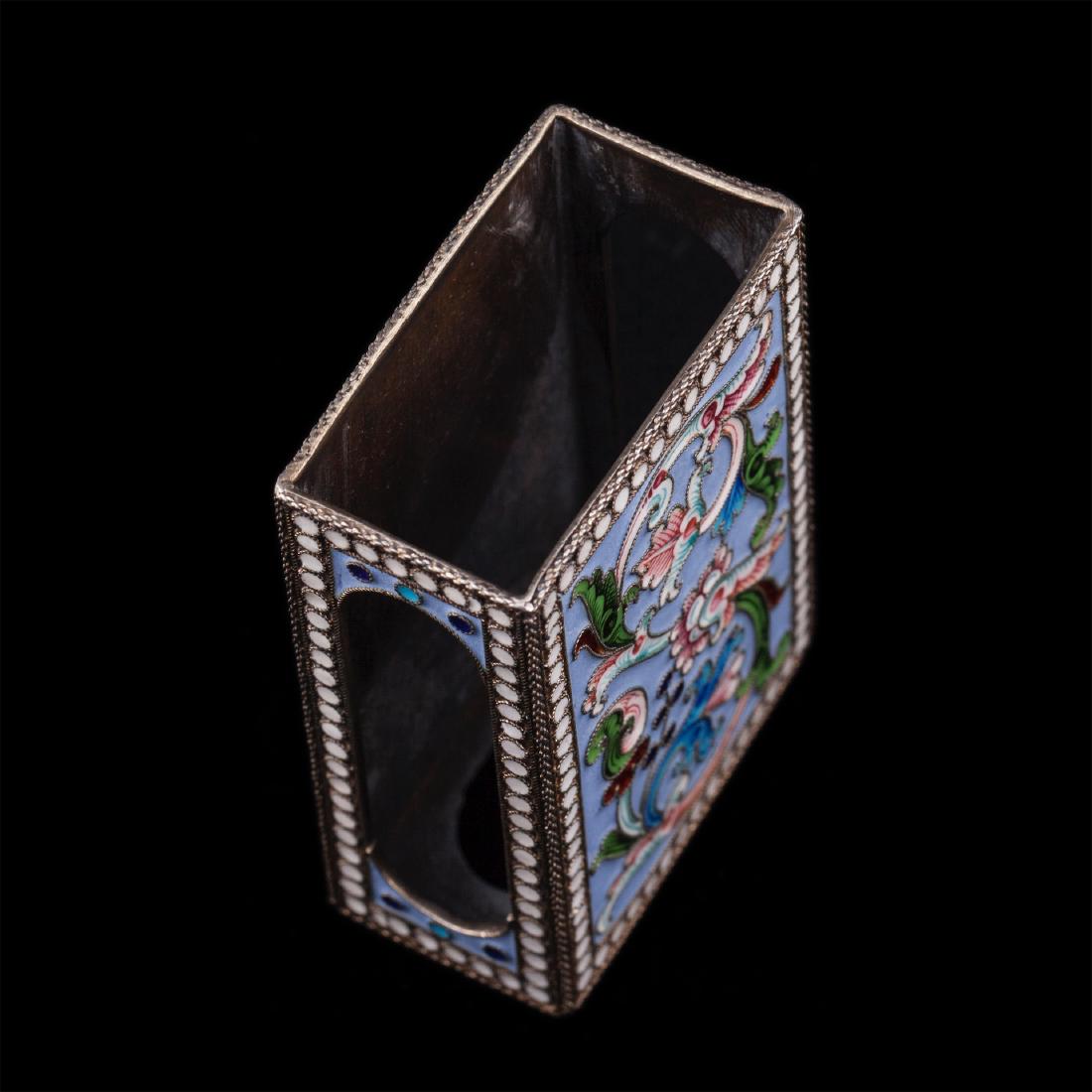 Russian silver and enamel matchbox — image 4