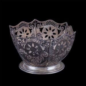 Antique silver candy dish — image 1