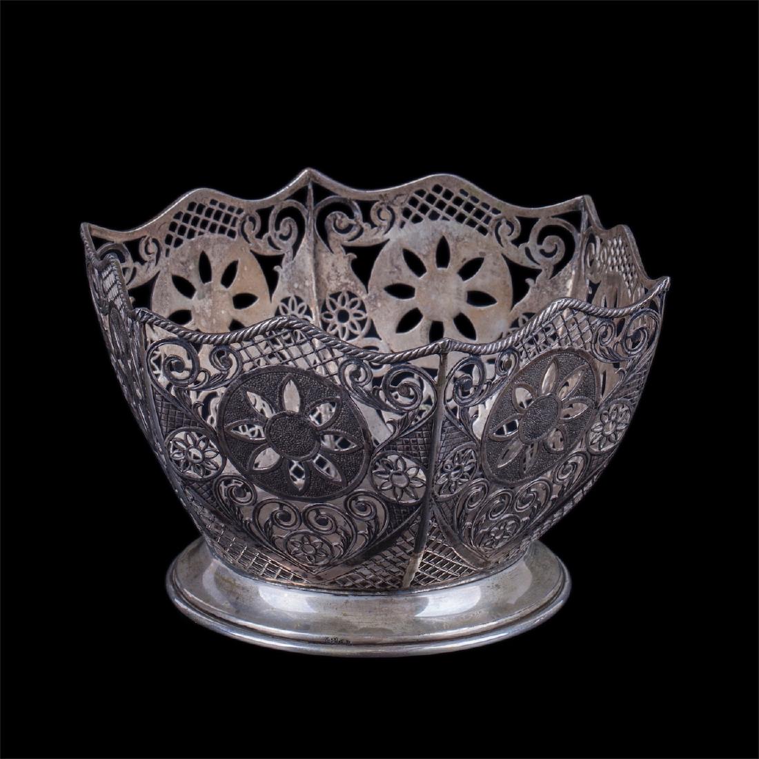Antique silver candy dish — image 1