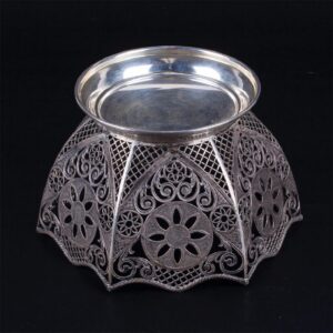 Antique silver candy dish — image 3