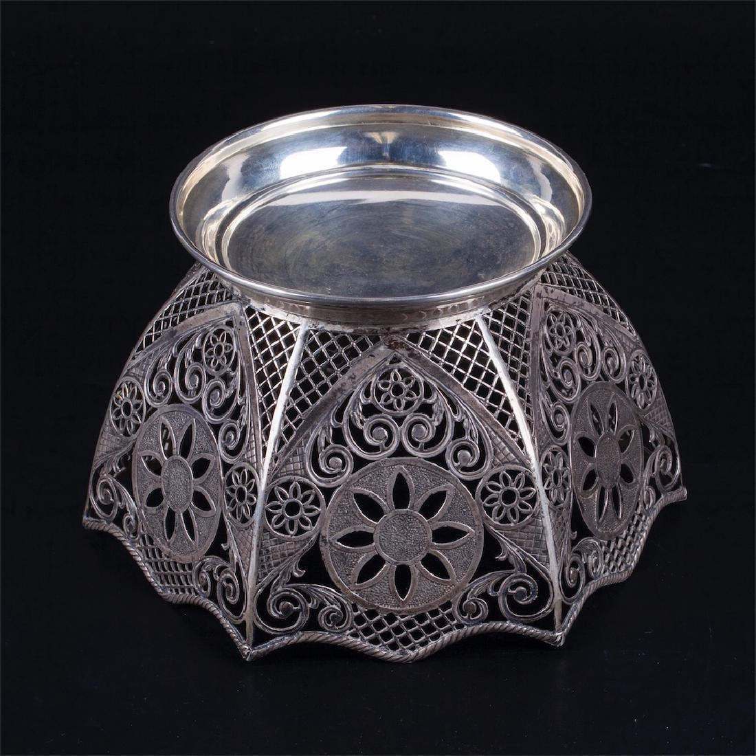 Antique silver candy dish — image 3
