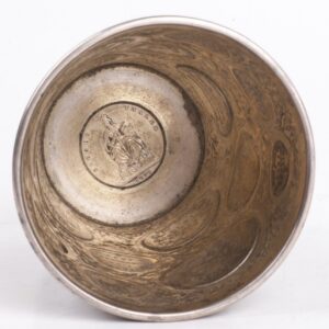 Antique silver goblet enchased with different coins — image 5