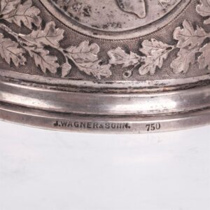 Antique silver goblet enchased with different coins — image 7
