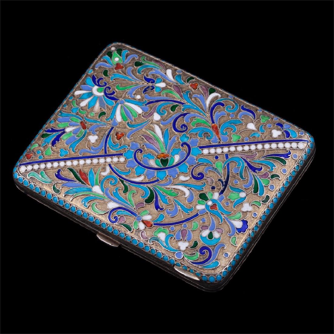 Russian silver and enamel cigarette-case — image 2