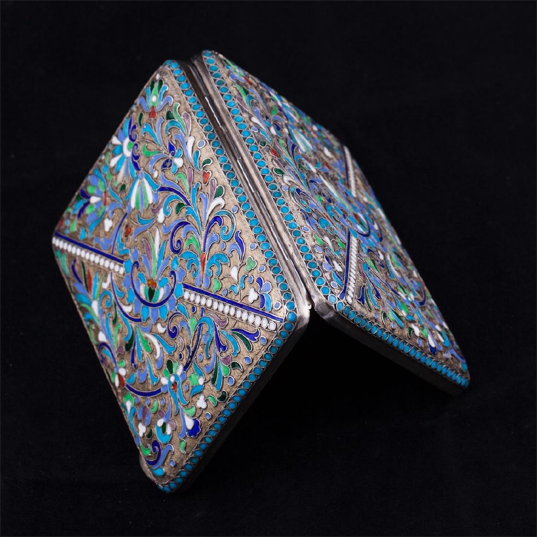 Russian silver and enamel cigarette-case — image 3