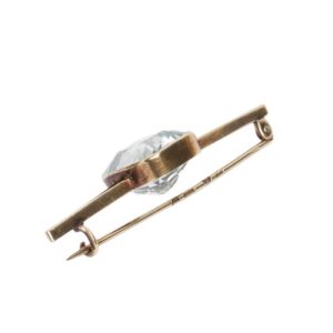 Russian gold aquamarine brooch — image 2