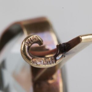 Russian gold aquamarine brooch — image 4