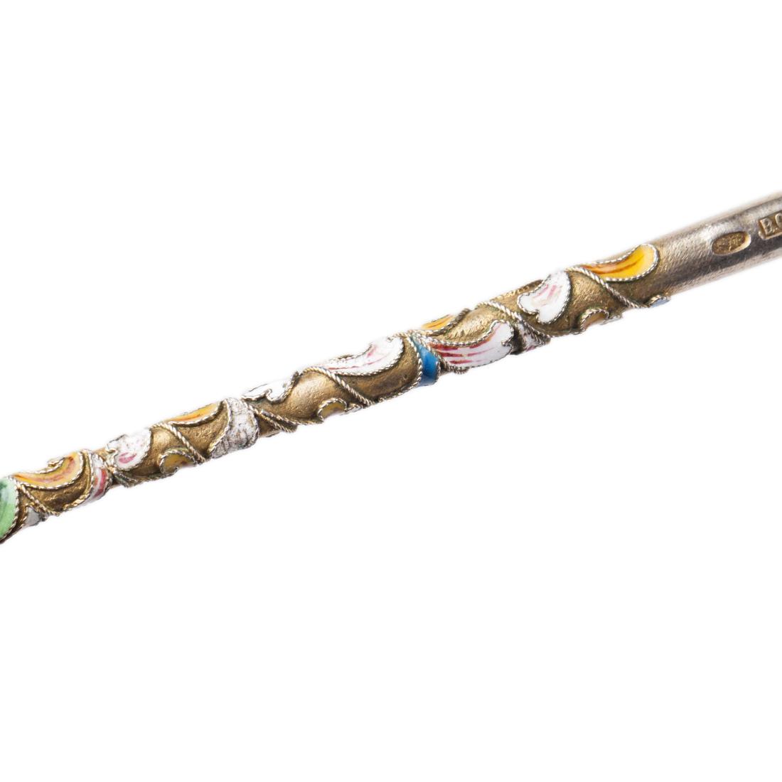 Russian silver jam spoon. Vasilii Semonov. — image 5