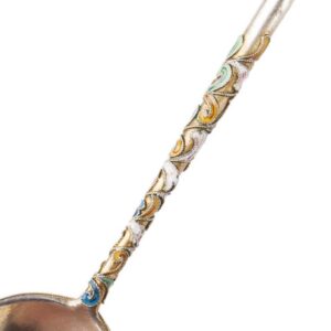 Russian silver jam spoon. Vasilii Semonov. — image 6