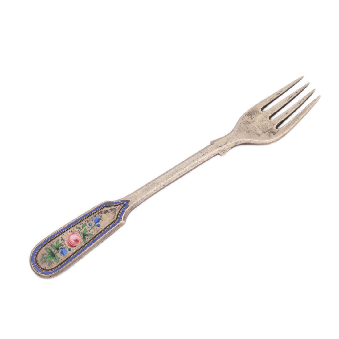 Decorative silver fork for lemon. Lorie. — image 1