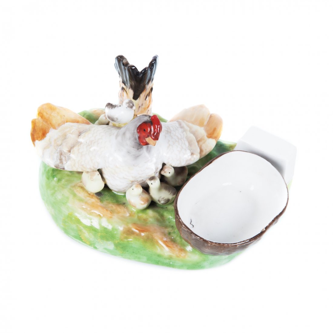 Russian porcelain composition "ChiÑken with chicks". — image 1