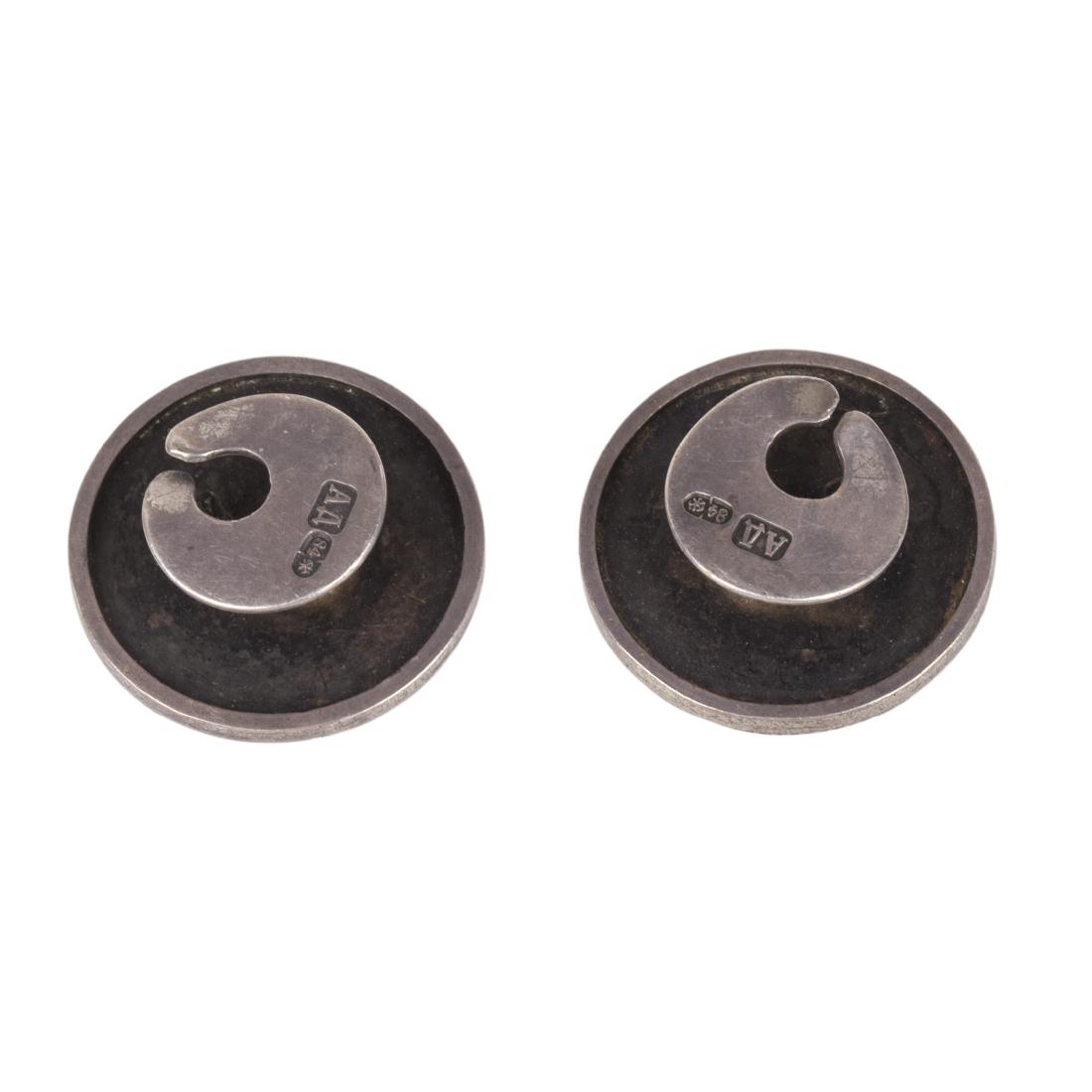 Russian silver and cloisonne enamel cufflinks — image 3