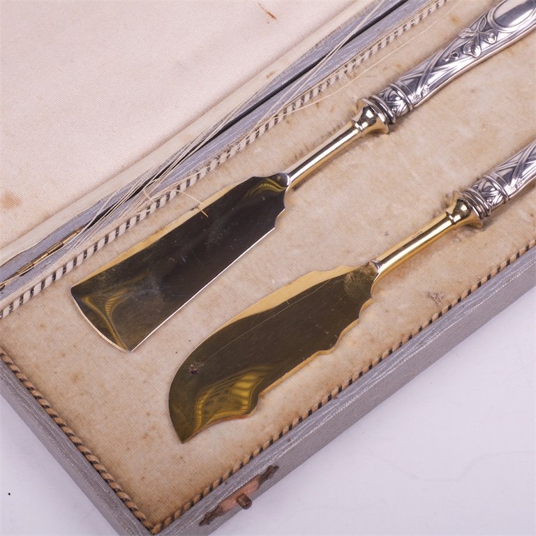 Silver serving set of 2 pieces. — image 2