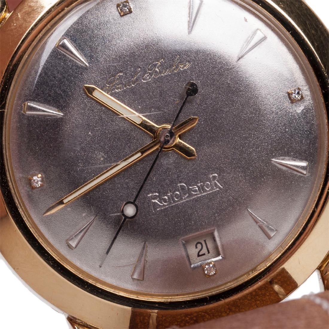 18K gold Paul Buhre "Rotodator" wrist watch — image 4