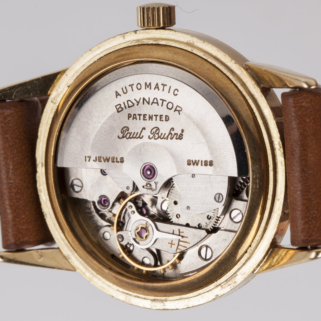 18K gold Paul Buhre "Rotodator" wrist watch — image 8