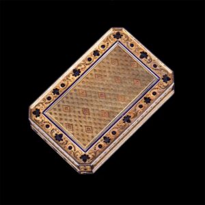 18th century Swiss gold snuff box with harp — image 3
