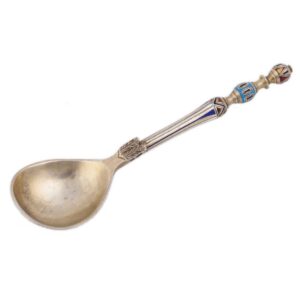 Russian silver jam spoon. Workshop of A. Tobenkov(?). — image 2