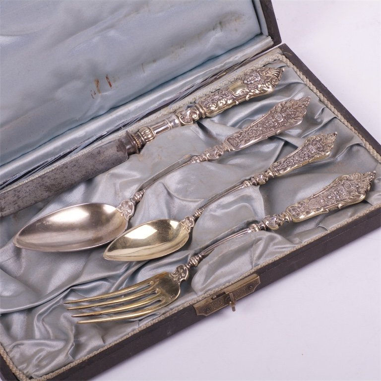Silver set of 4 pieces "Egoist". — image 2