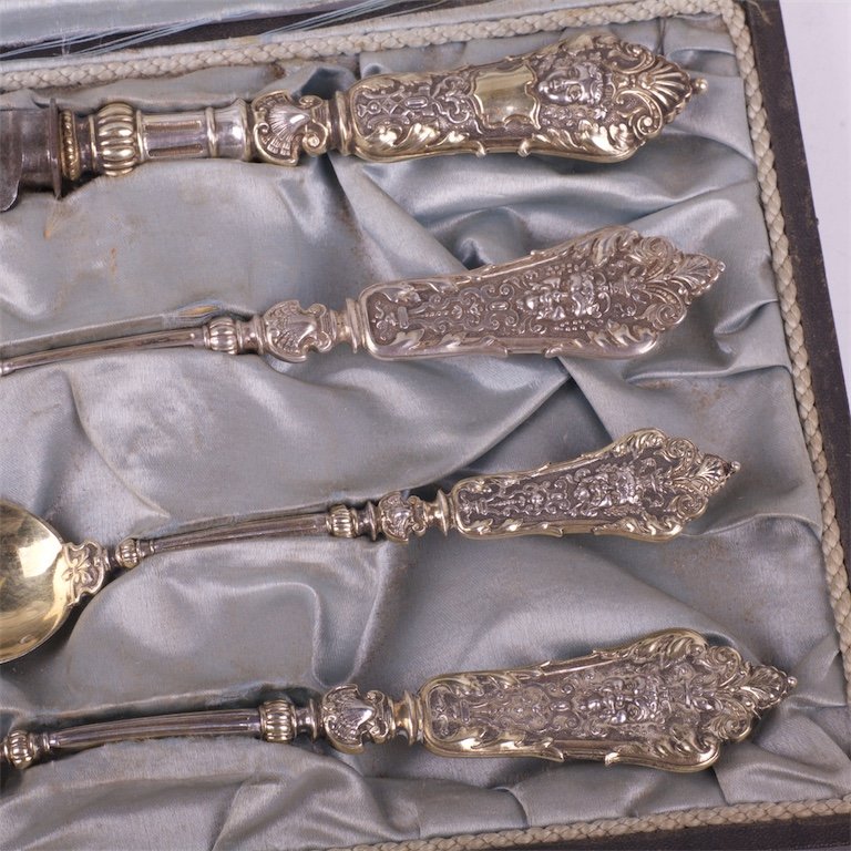 Silver set of 4 pieces "Egoist". — image 3