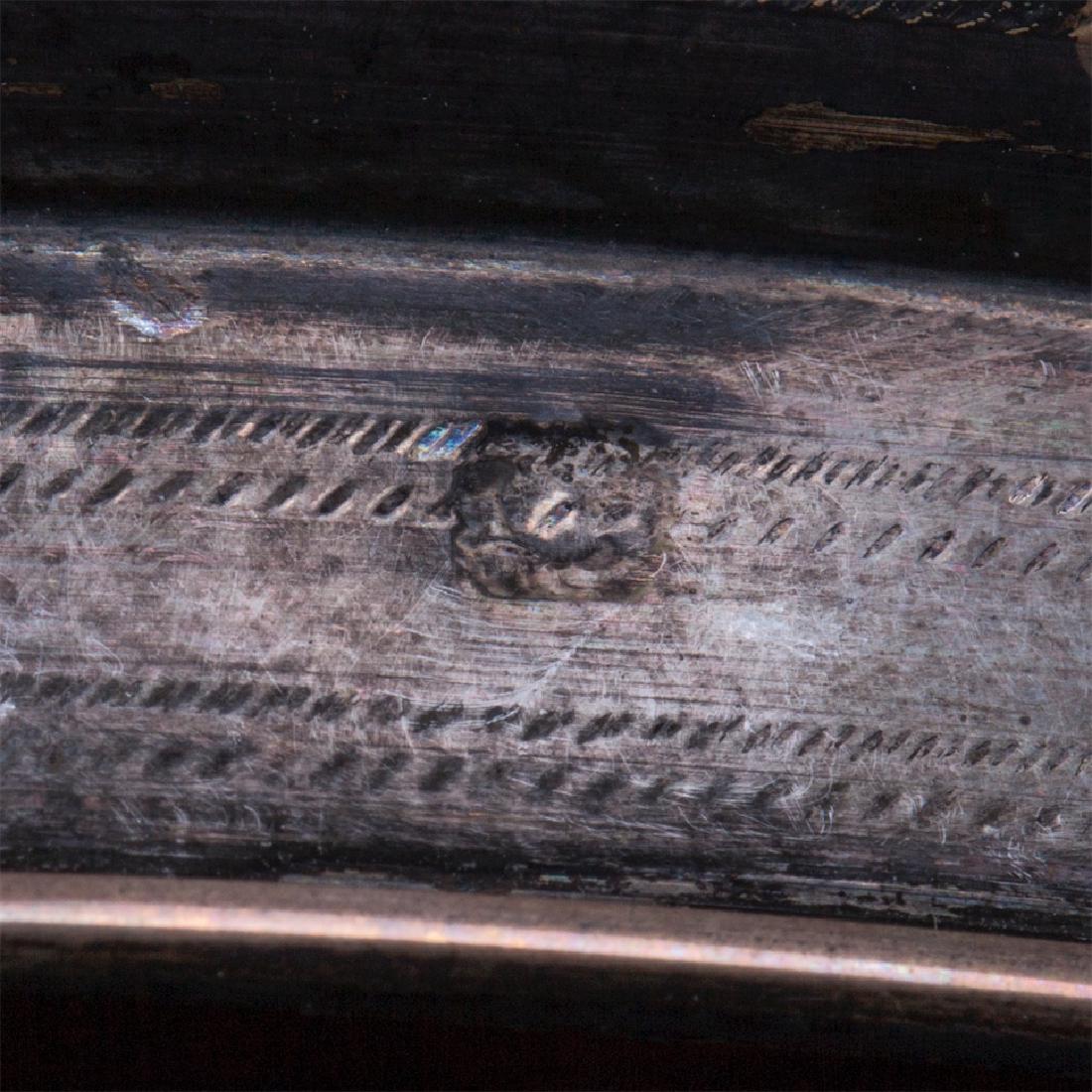 French caviar dish in 2 pieces. Silver, glass — image 4