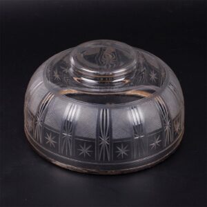 French caviar dish in 2 pieces. Silver, glass — image 5