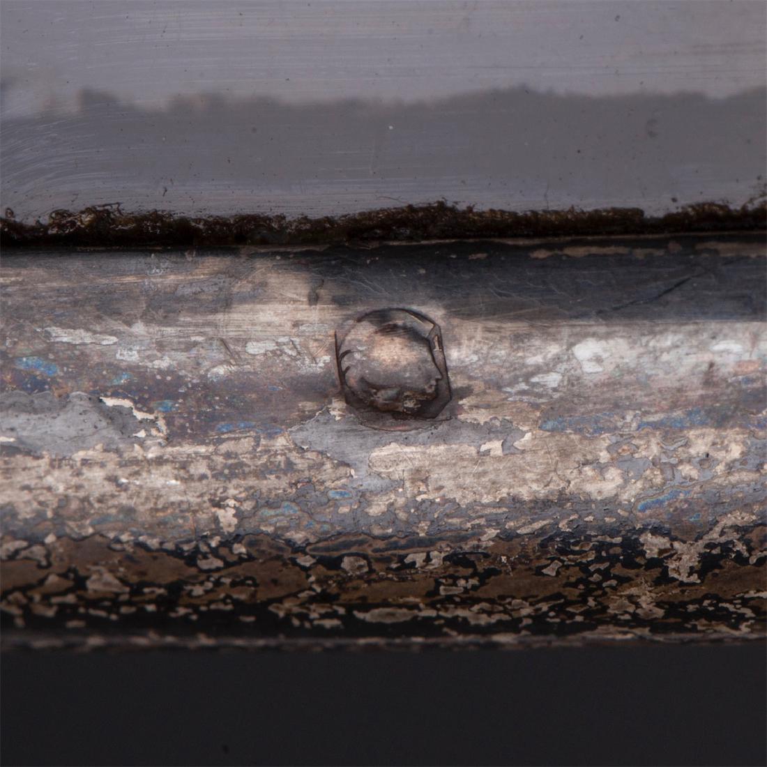 French caviar dish in 2 pieces. Silver, glass — image 6