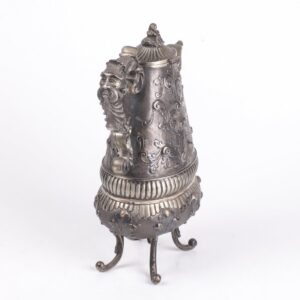 German silver water jug on legs — image 3