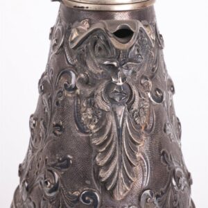 German silver water jug on legs — image 5