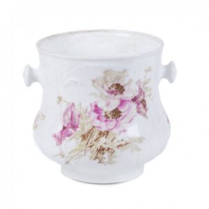 Russian porcelain flowerpot with flowers. Kornilov — image 1